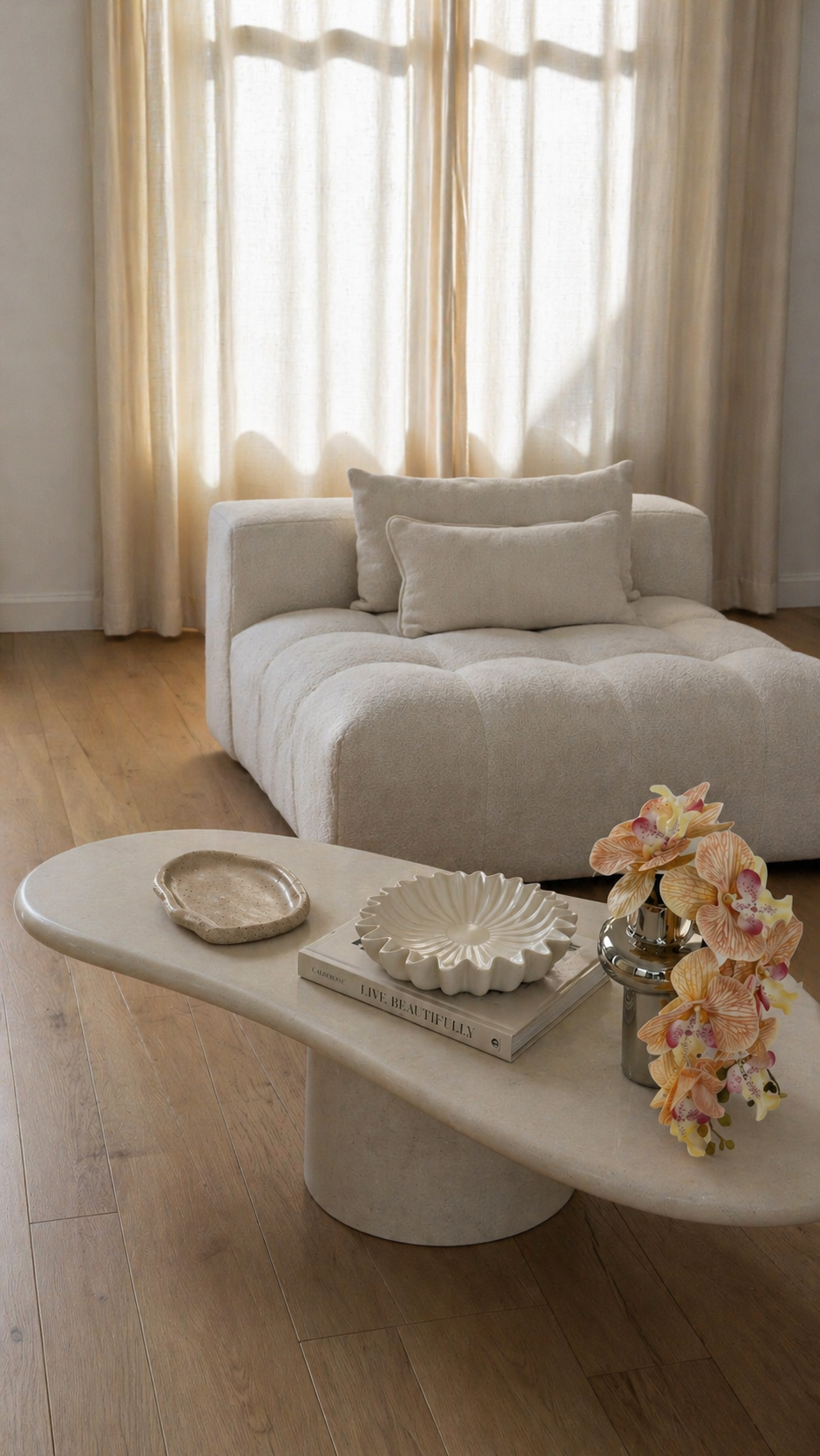 Ripple (Beige Travertine)